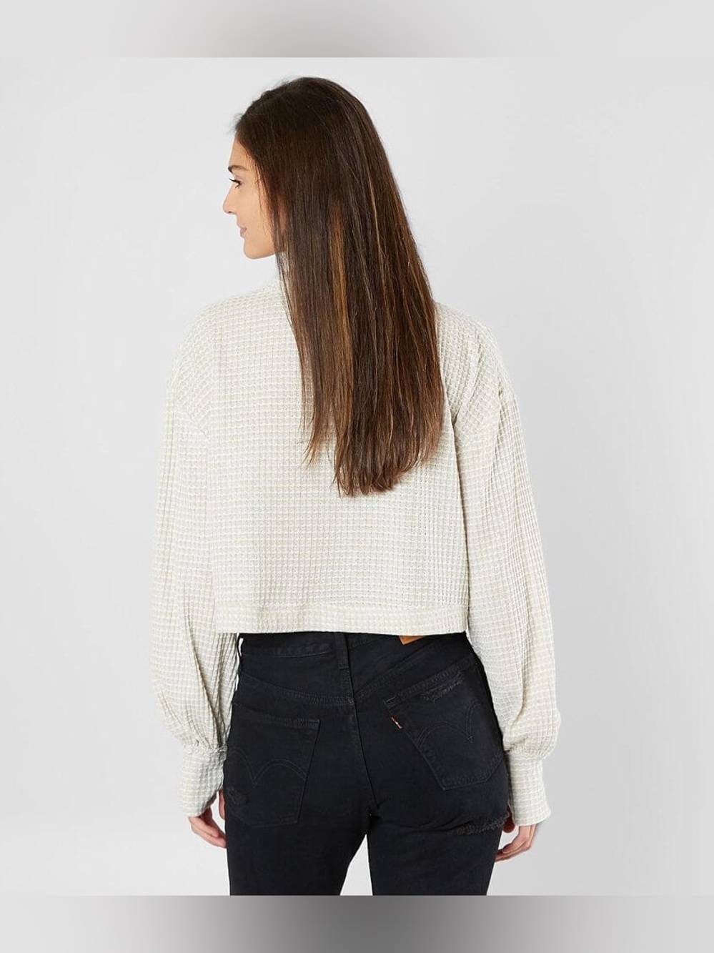 Free People BK White and Beige Turtleneck Long Sleeve Top $68MSRP - Picture 7 of 11